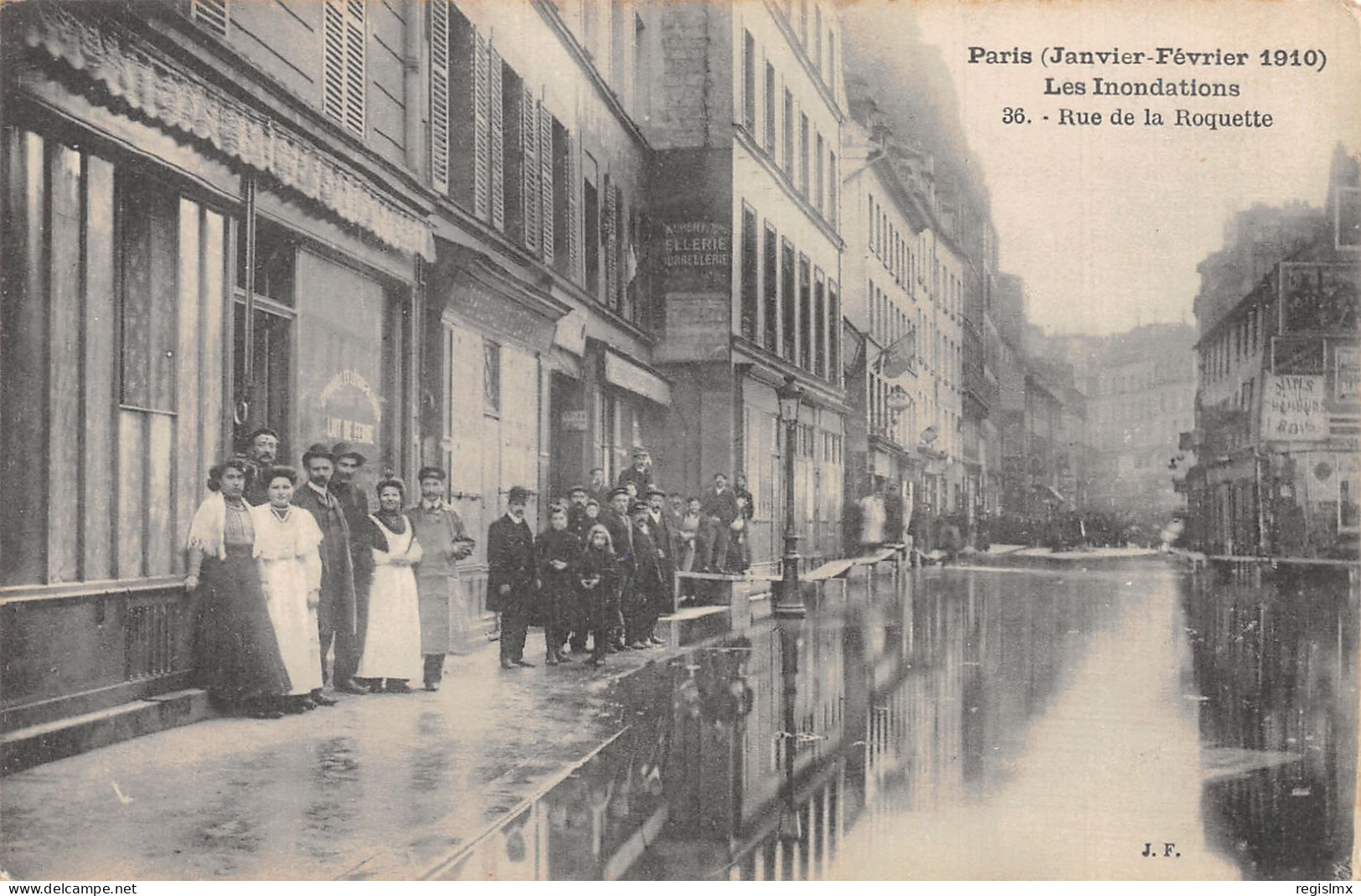 75-PARIS INONDATIONS 1910 RUE DE LA ROQUETTE-N°T1052-H/0013 - Inondations De 1910
