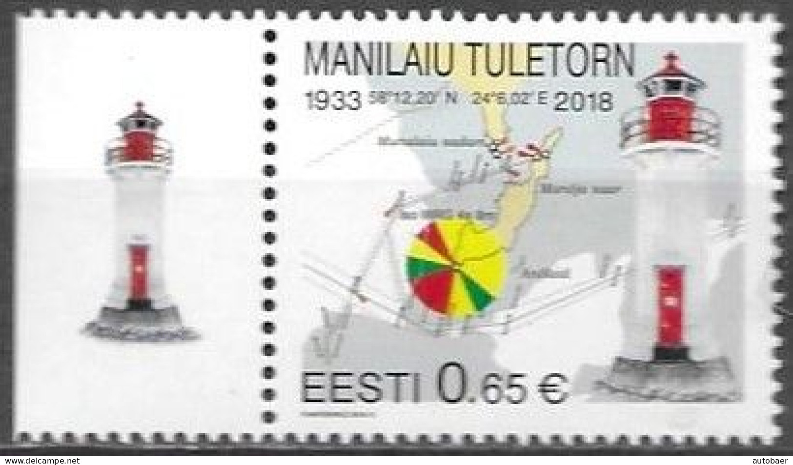 Estonia Estland Eesti Estonie 2018 Lighthouses Mi.No. 923 MNH ** Neuf Postfrisch - Estonie