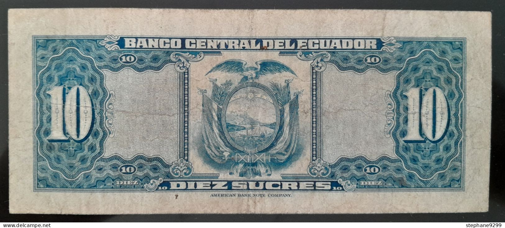 EQUATEUR 10 SUCRES 1974.P-101AB9(signatures Rares) - Ecuador
