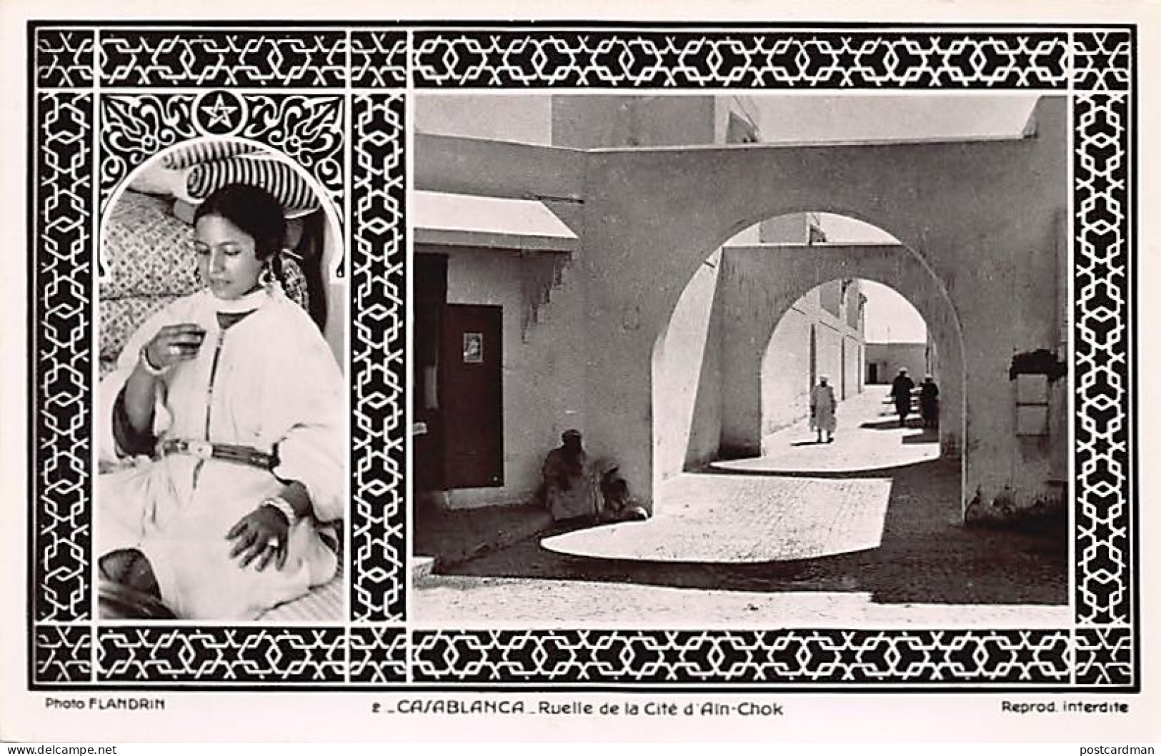 Maroc - CASABLANCA - Quartier Réservé - Femme Mauresque - Ruelle De La Cité D'Aïn-Chok - Ed. Flandrin 2 - Casablanca