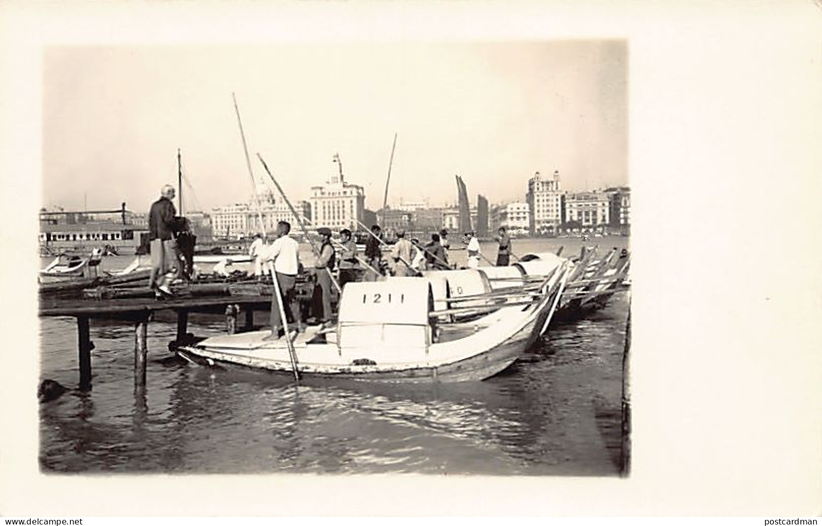 China - SHANGHAI - View Of The Bund From The Taxi Boat Station - REAL PHOTO - Chine