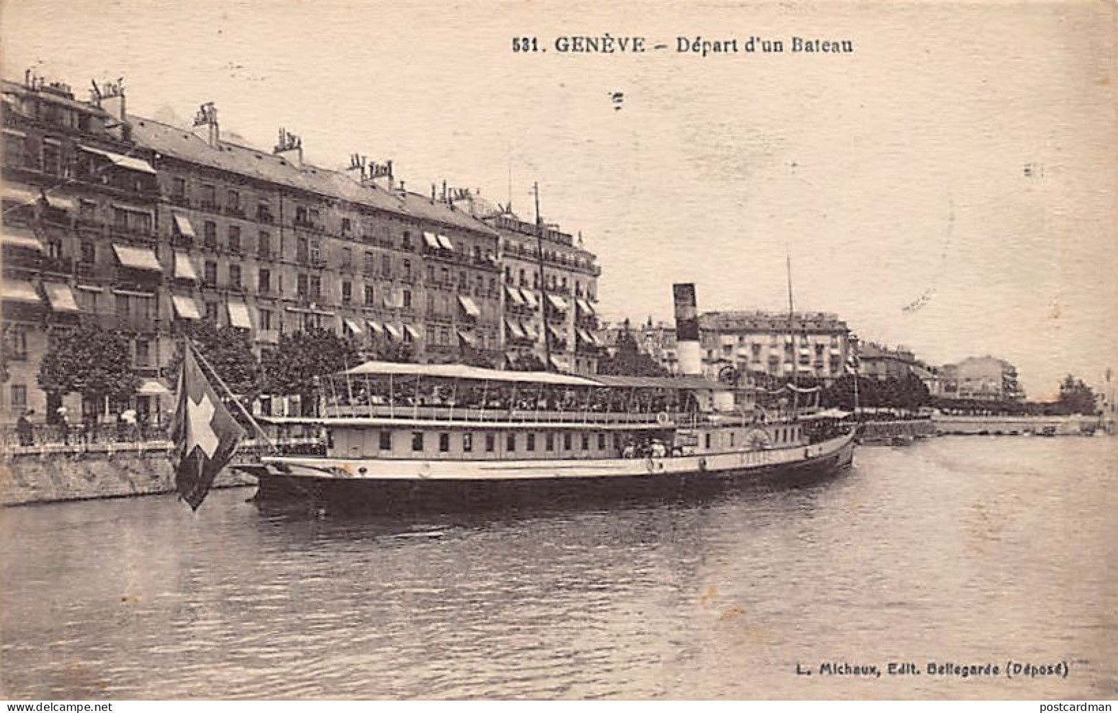 Suisse - GENÈVE - Départ Du Bateau-salon Genève - Ed. L. Michaux 531 - Genève