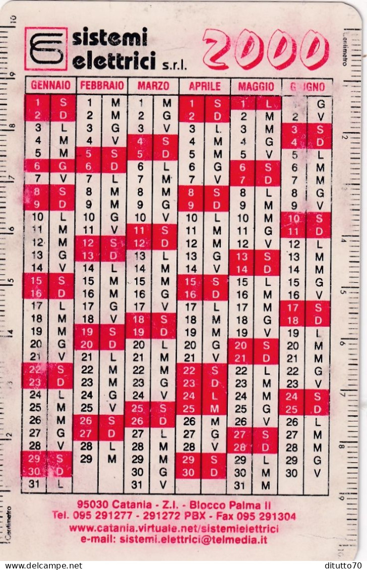 Calendarietto - Sistemi Elettrici - Catania - Anno 2000 - Petit Format : 1991-00