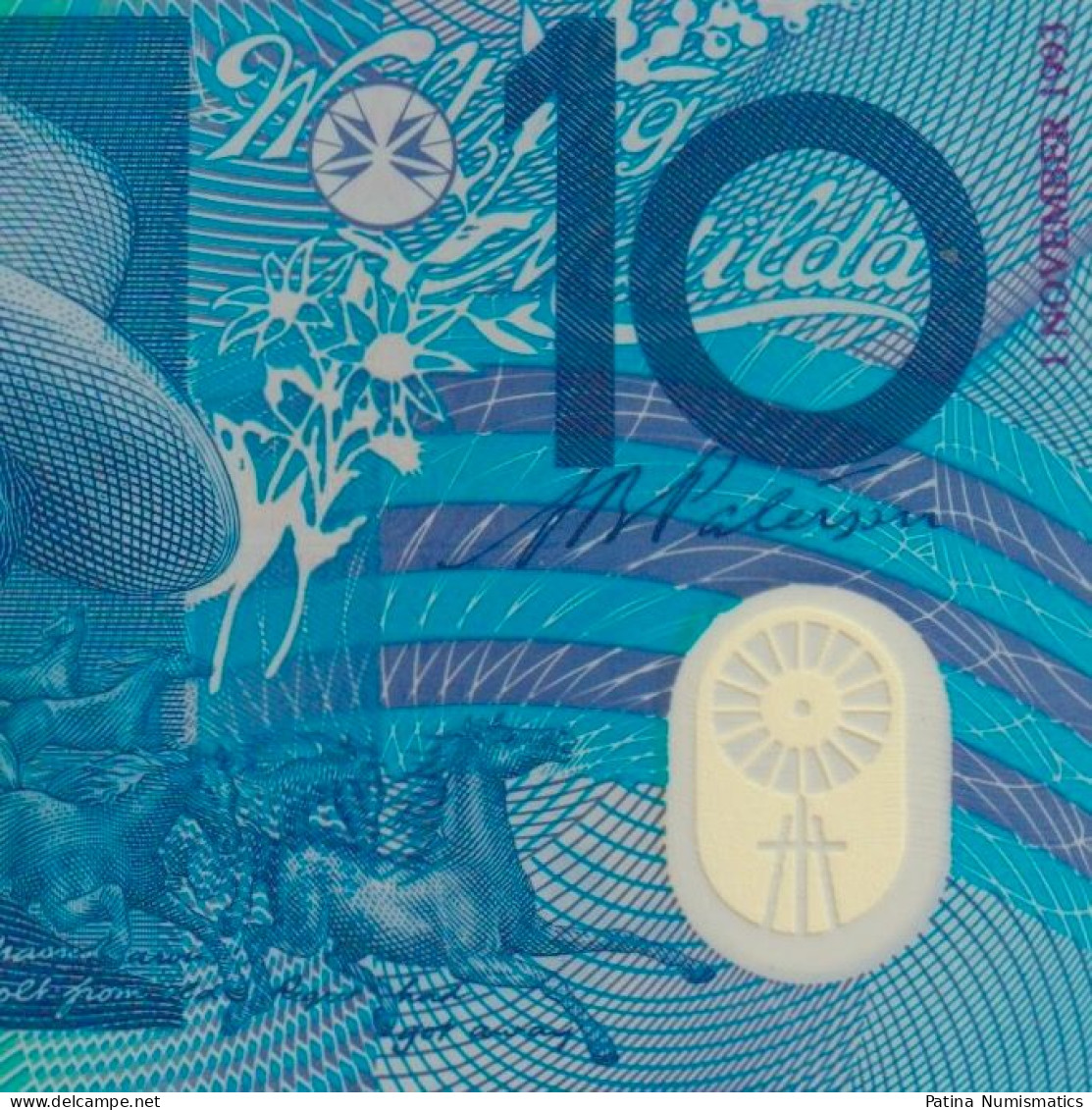 Australia 10 Dollars 1 - 11 - 1993 In RED Low Serial P 52 Crisp Gem UNC - 1992-2001 (billetes De Polímero)