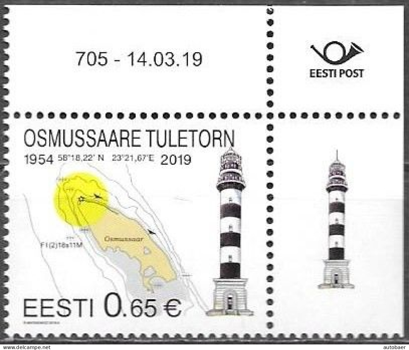 Estonia Estland Eesti Estonie 2019 Lighthouses Mi.No. 950 MNH ** Neuf Postfrisch - Estonie