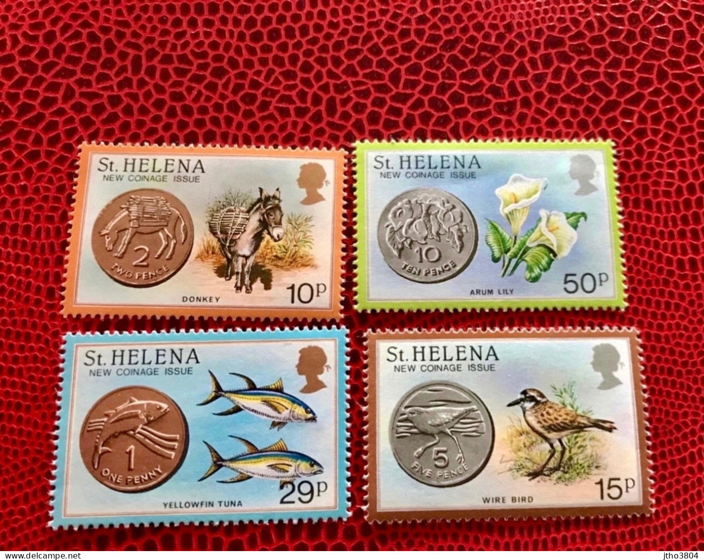 Sainte Helene St. HELENA New Coins Pièces 1984 4v Neuf MNH ** YT 404 /407 Mi 406 Pájaro Bird Pássaro Vogel Ucello Oiseau - Sonstige & Ohne Zuordnung