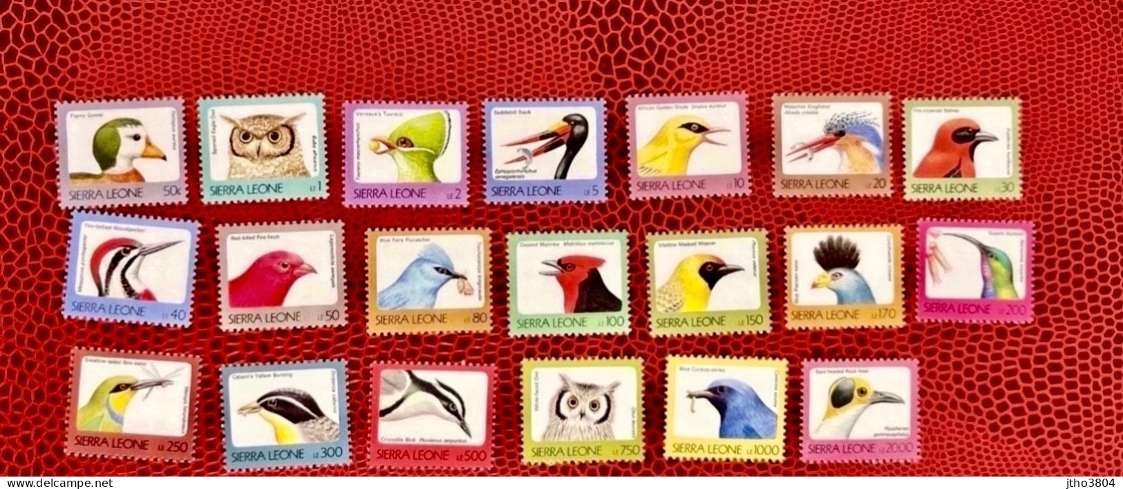 SIERRA LEONE 1992 20v Neuf MNH ** Mi 1897I / 1916I Pájaro Bird Pássaro Vogel Ucello Oiseau - Parrots