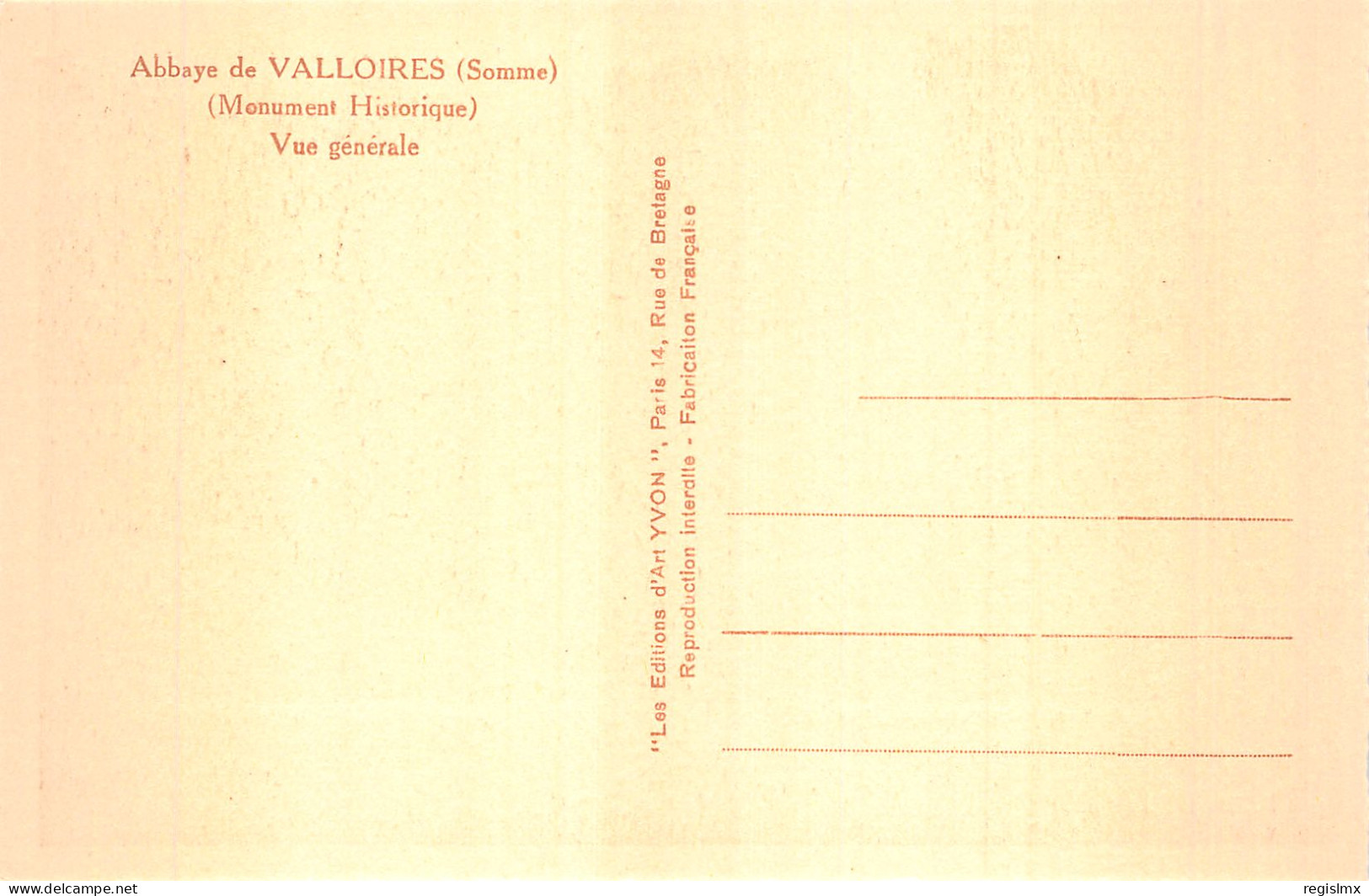 80-VALLOIRES L ABBAYE-N°T1053-H/0087 - Altri & Non Classificati
