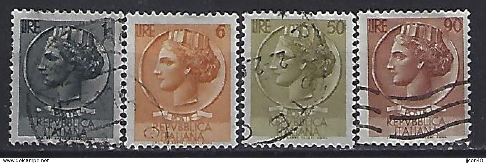 Italy 1957  Italia Turrita  (o) Mi.984-987 - 1946-60: Gebraucht