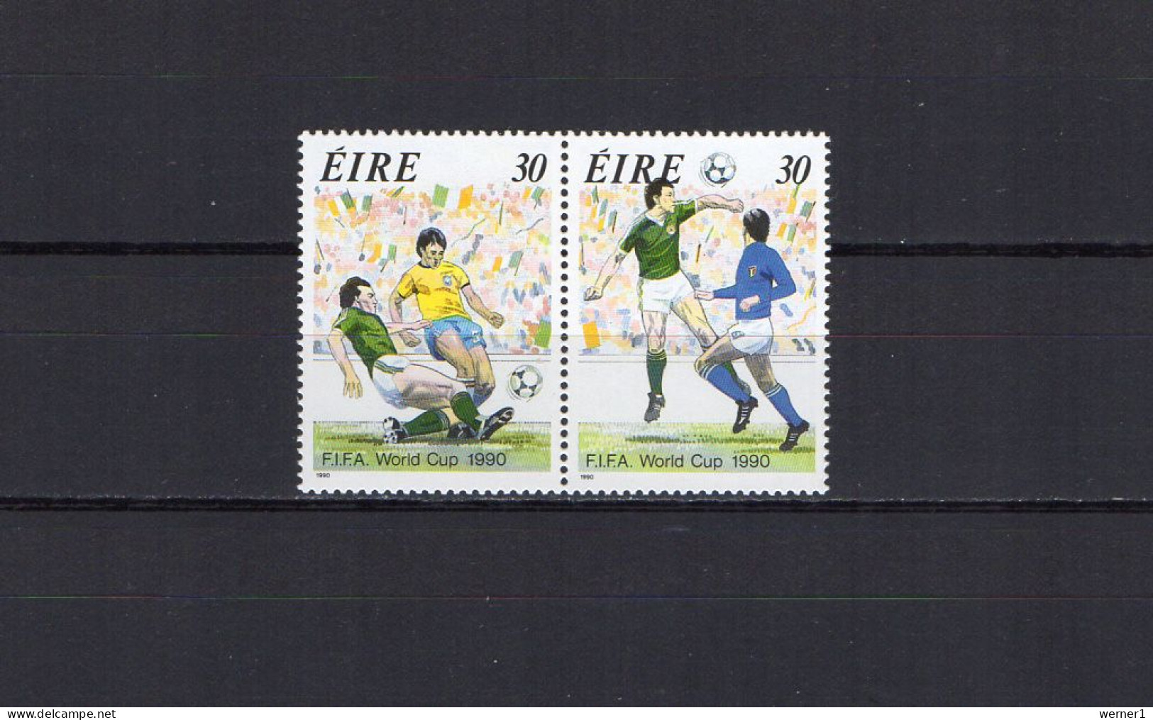 Ireland 1990 Football Soccer World Cup Set Of 2 MNH - 1990 – Italië