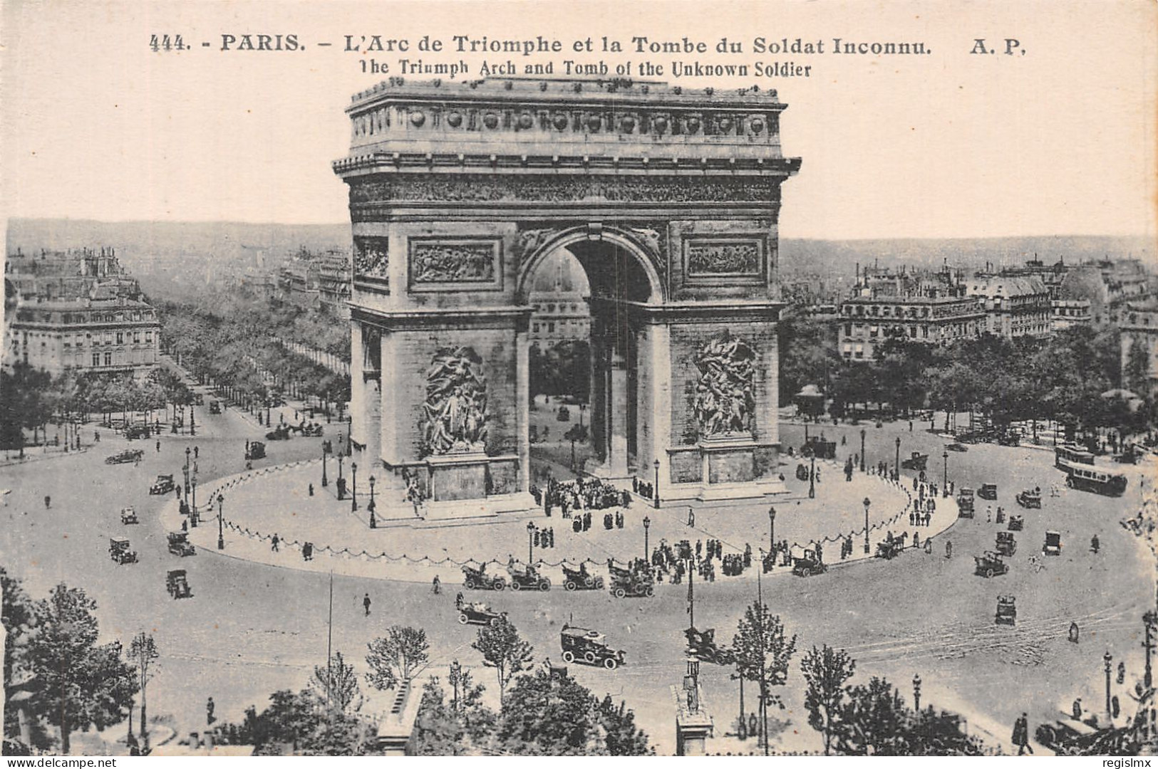 75-PARIS L ARC DE TRIOMPHE -N°T1054-H/0333 - Triumphbogen