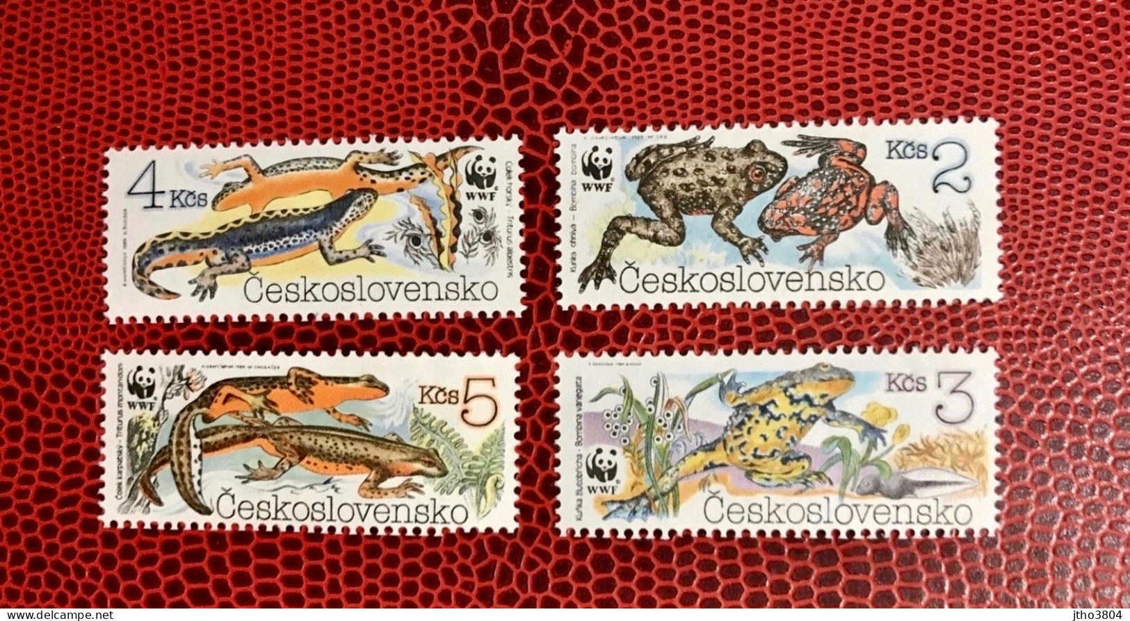 TCHÉCOSLOVAQUIE WWF 1989 4v Neuf MNH ** YT 2808 / 2811 Reptil Serpiente Reptile Serpent Rettile Schlange CZECHOSLOVAKIA - Unused Stamps