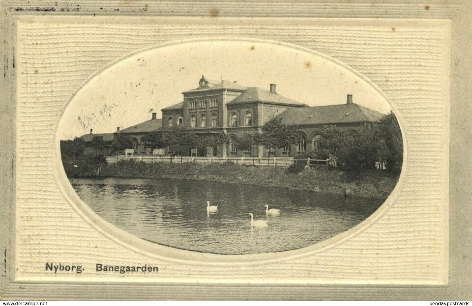 Denmark, NYBORG, Banegaarden, Railway Station (1912) Embossed Postcard - Dänemark