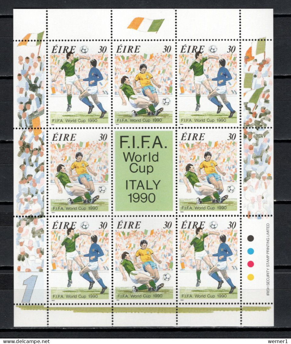 Ireland 1990 Football Soccer World Cup Sheetlet MNH - 1990 – Italië
