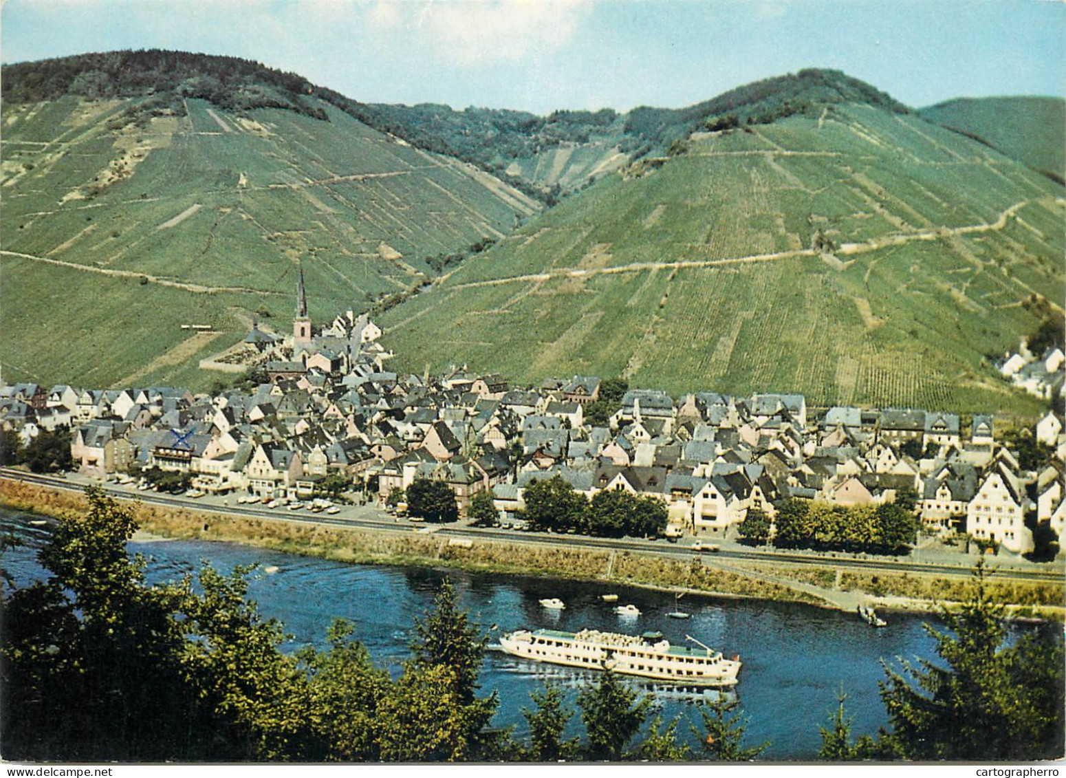 Navigation Sailing Vessels & Boats Themed Postcard Ediger Mosel - Sailing Vessels