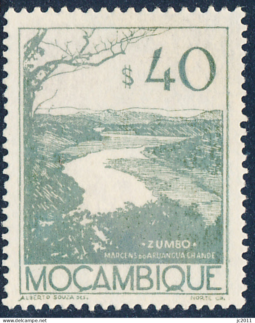 Mozambique - 1948-1949 - Views  - Zumbo River - MNG - Mozambique