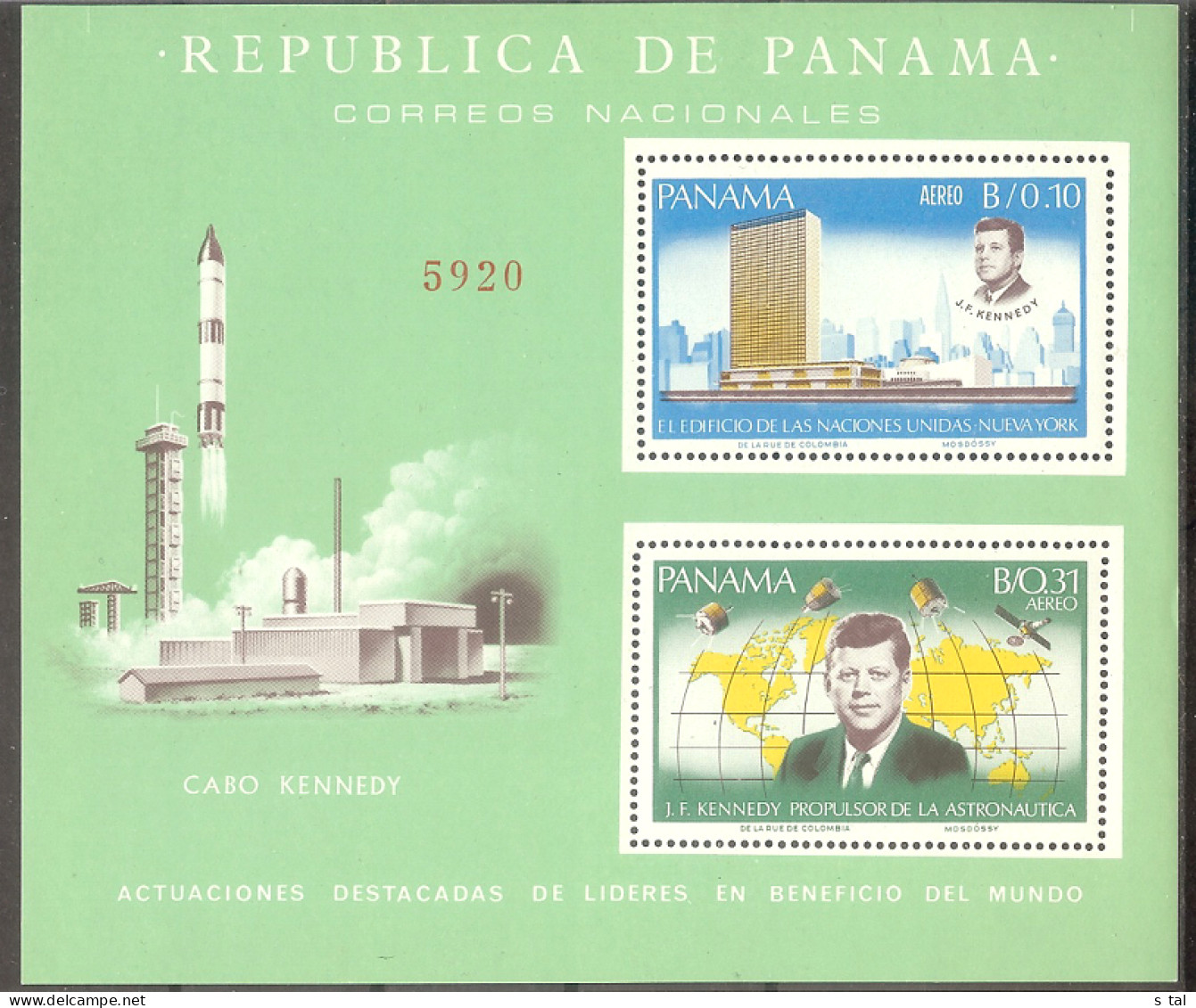 PANAMA  Space,Kennedy S/Sheet  MNH - Altri & Non Classificati