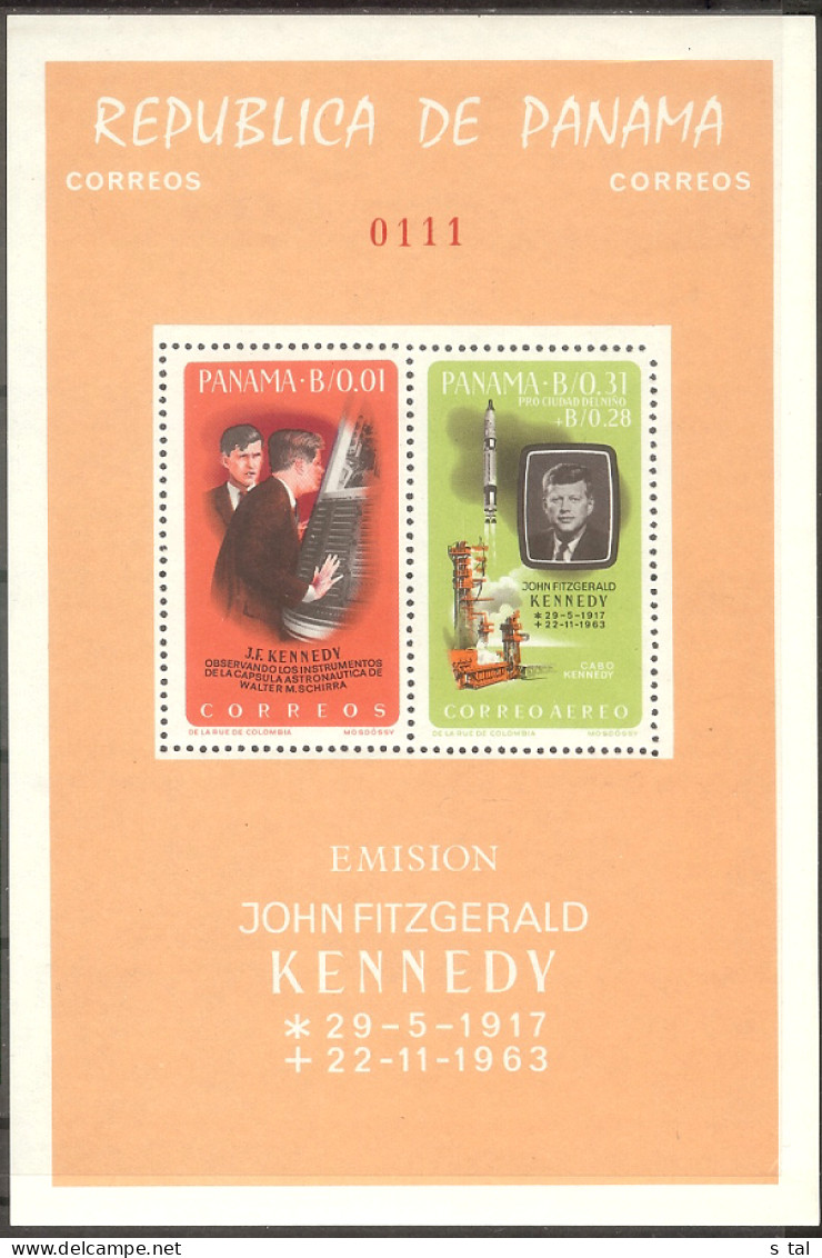 PANAMA  Space,Kennedy S/Sheet  MNH - Andere & Zonder Classificatie