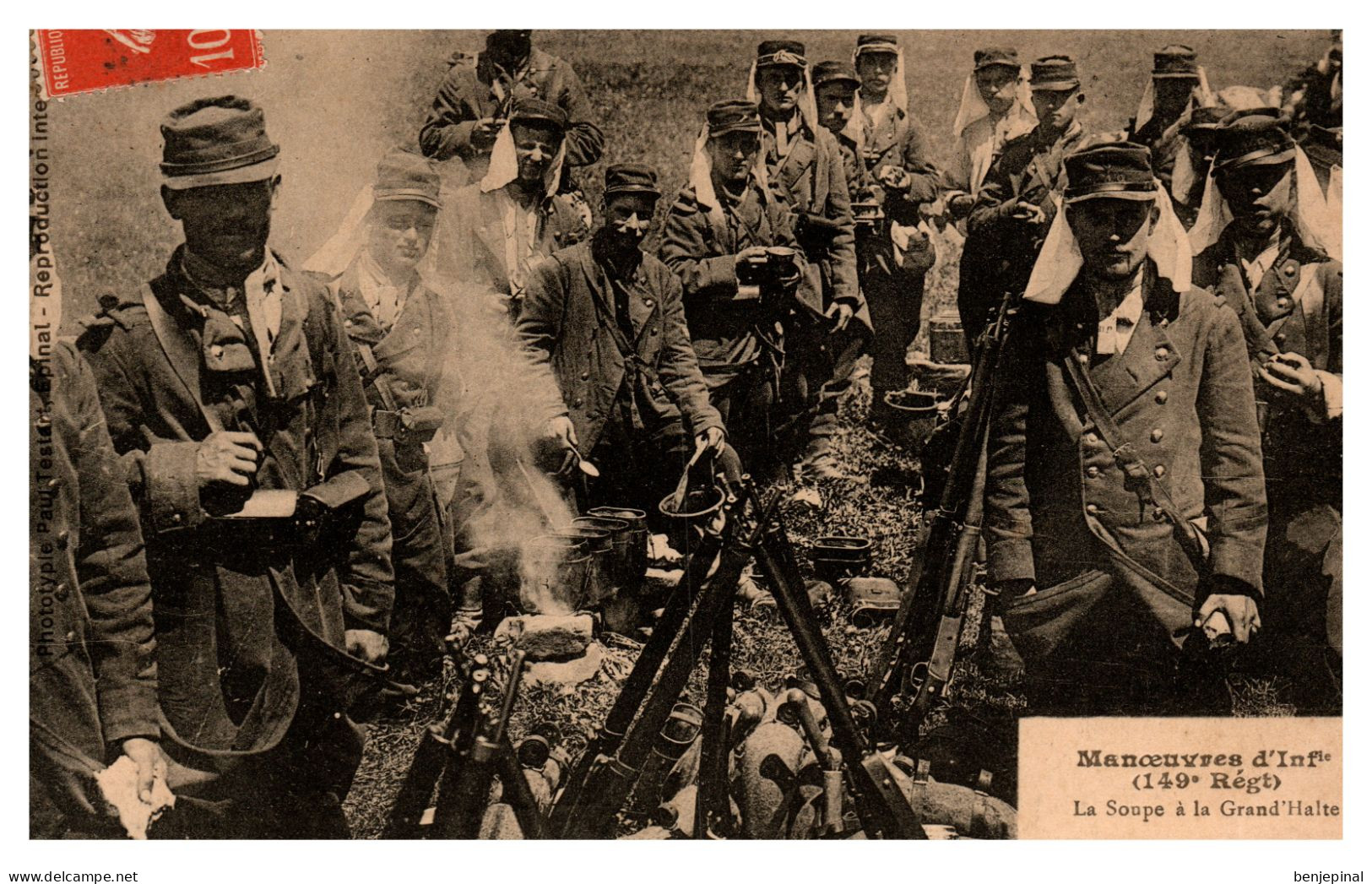 Manœuvres Du 149° Régiment D'Infanterie Française D'Epinal - La Soupe à La Grande Halte (Testart) - Epinal