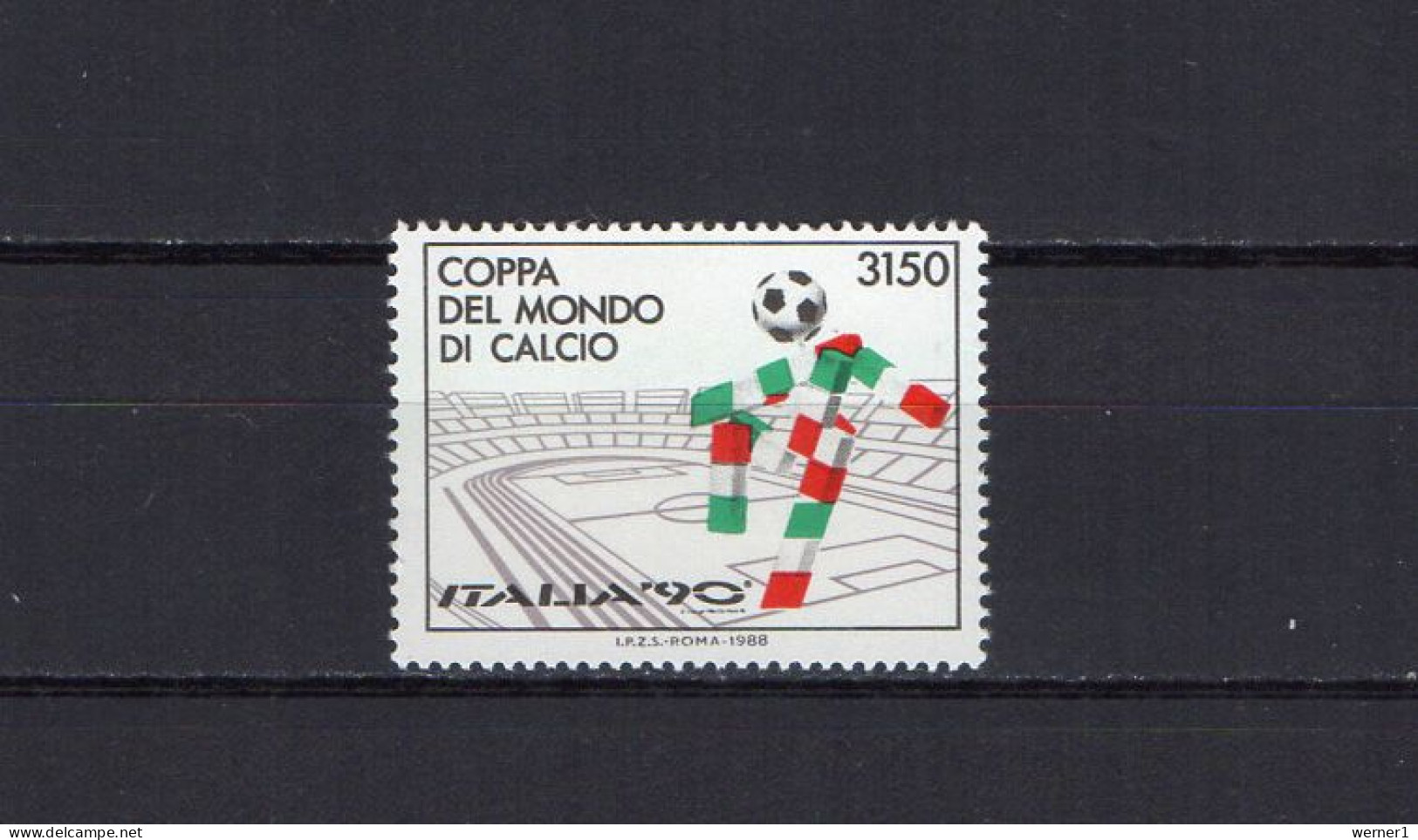 Italy 1988 Football Soccer World Cup Stamp MNH - 1990 – Italia