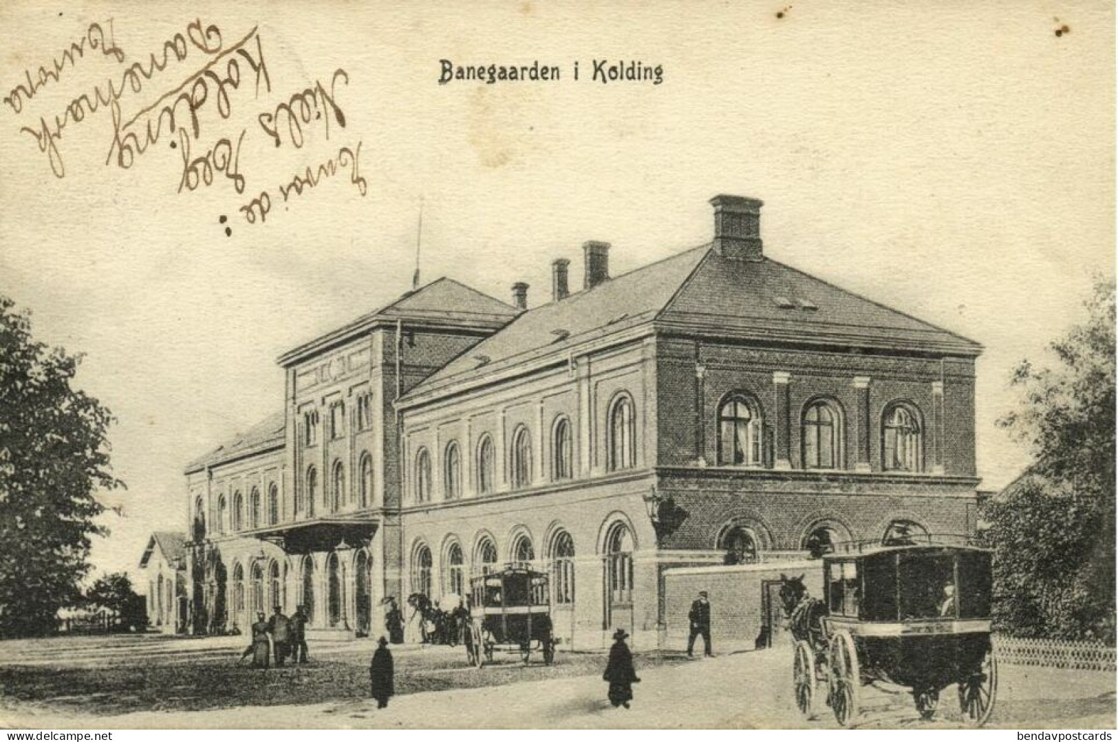 Denmark, KOLDING, Banegaarden, Railway Station (1906) Postcard - Denemarken