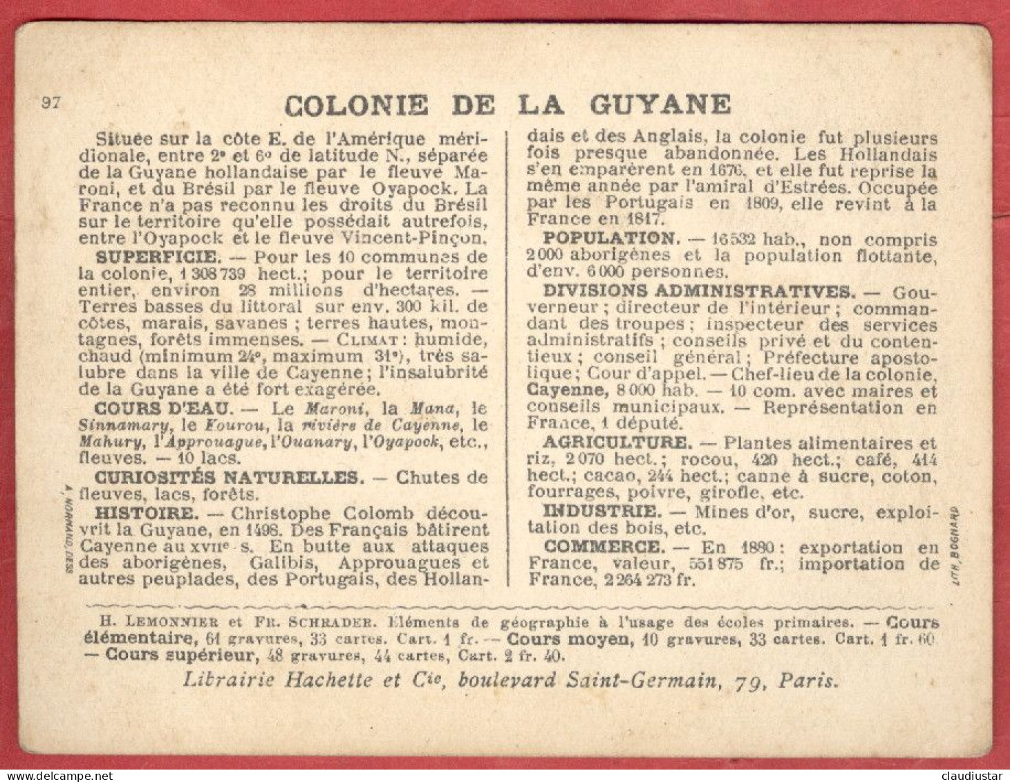 ** CARTE  GUYANE  FRANCAISE ** - Landkaarten