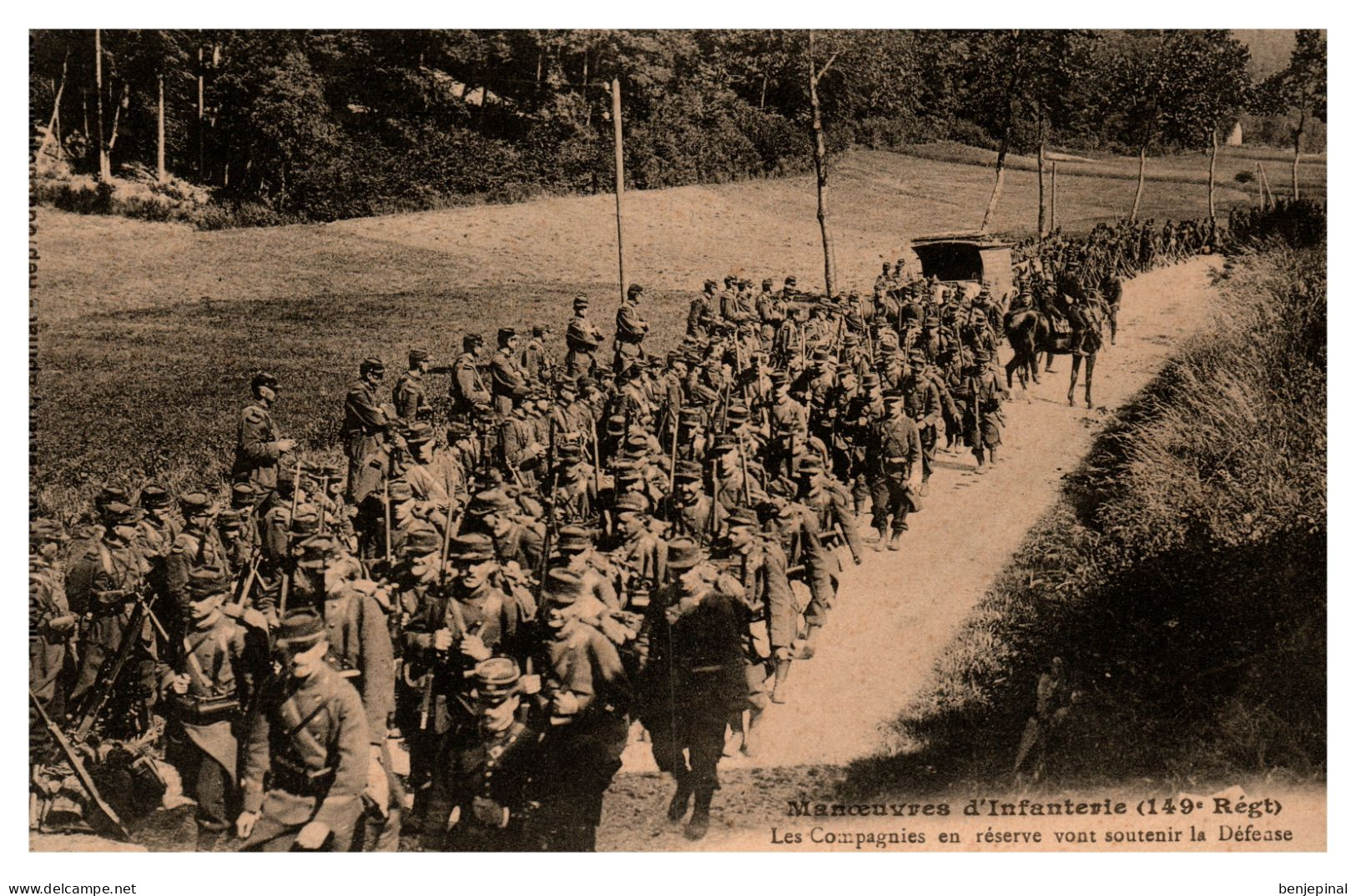 Manœuvres Du 149° Régiment D'Infanterie Française D'Epinal - Les Cies En Réserve Vont Soutenir La Défense (Testart) - Epinal