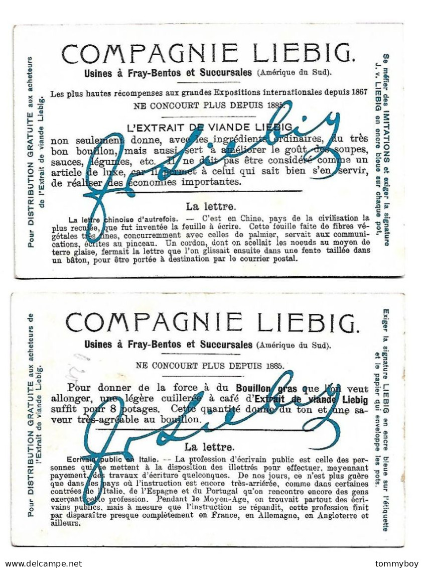 S 786, Liebig 6 Cards, La Lettre  (ref B21) - Liebig