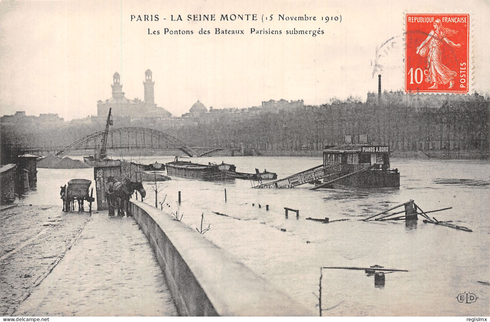 75-PARIS LA SEINE MONTE -N°T1057-H/0215 - La Seine Et Ses Bords