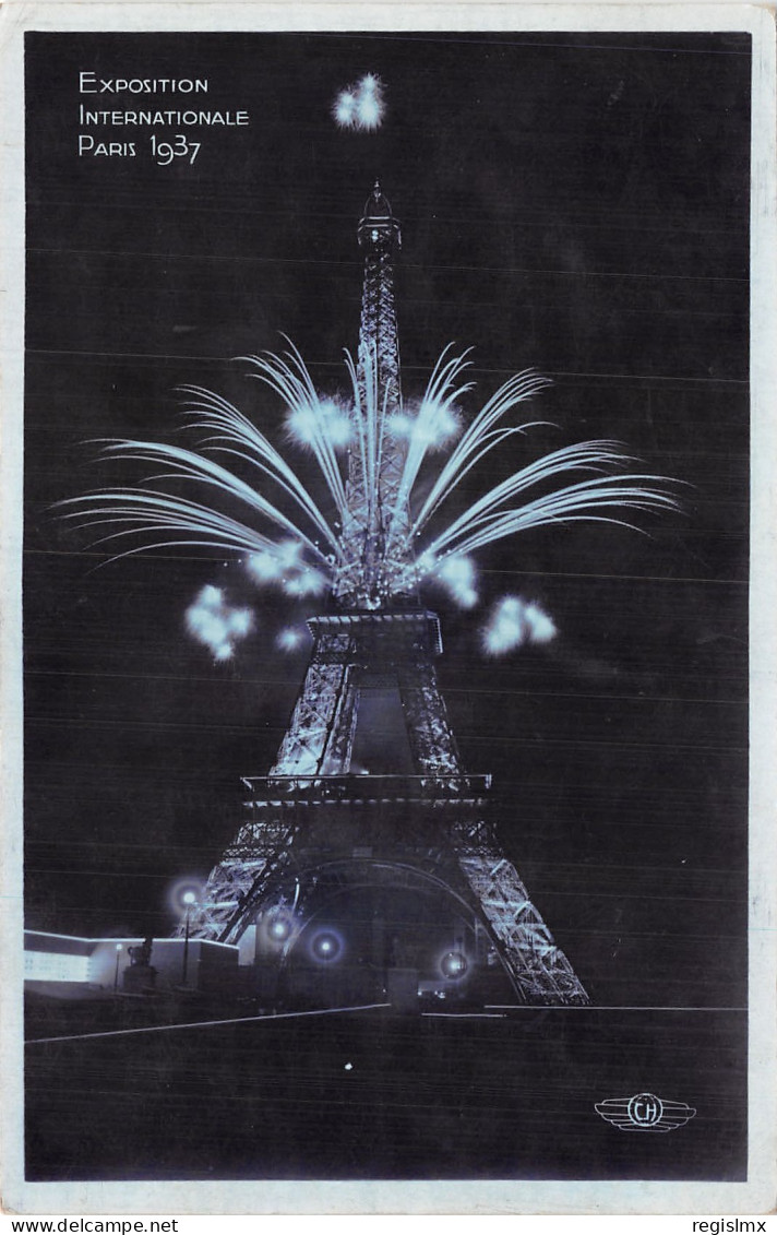75-PARIS EXPOSITION INTERNATIONALE 1937 LA TOUR EIFFEL-N°T1057-G/0015 - Exhibitions