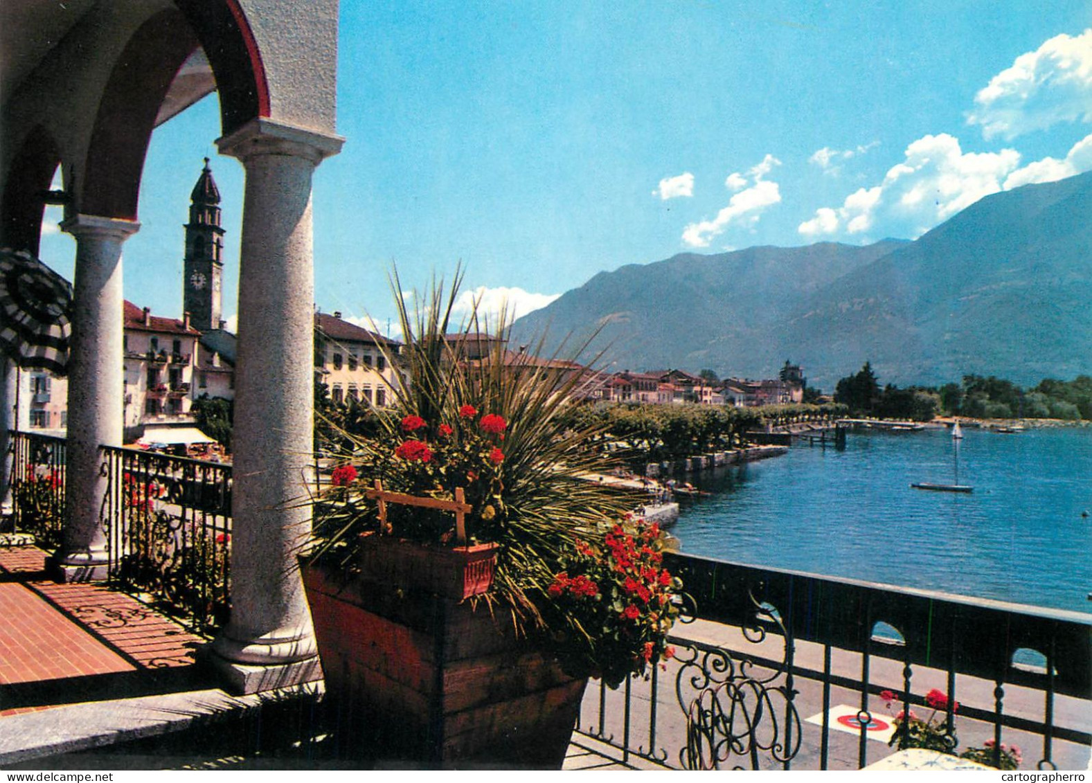 Navigation Sailing Vessels & Boats Themed Postcard Ascona Lago Maggiore - Sailing Vessels