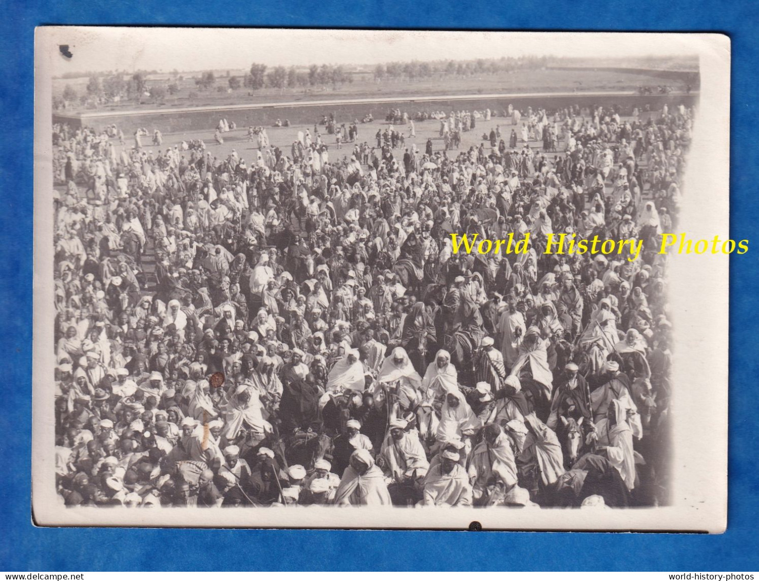Photo Ancienne - MARRAKECH , Maroc - Foule à L' Arrivée Du Sultan - Années 1920 / 1930 - Marocain Histoire - Afrique
