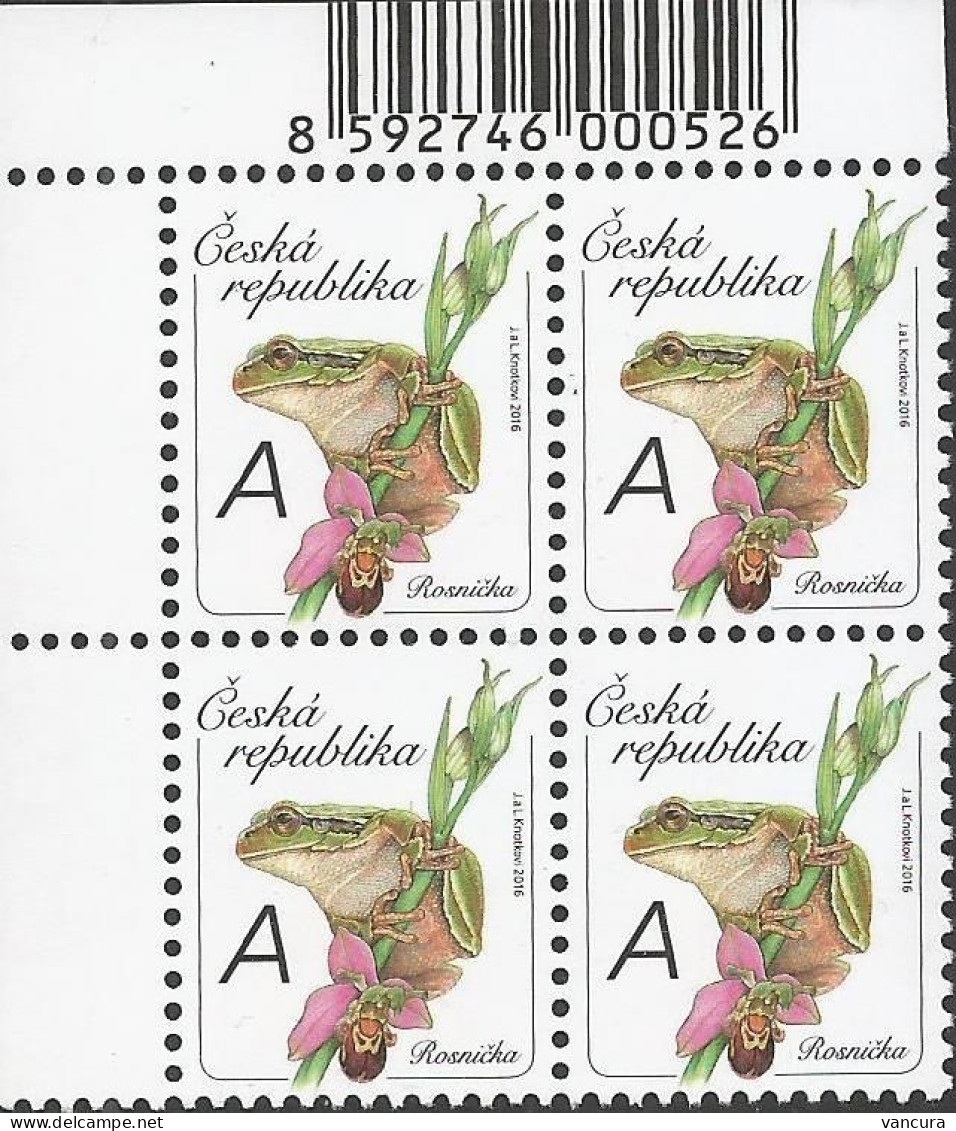 ** 902 Czech Republic Tree Frog 2016 Bee Orchid - Frogs