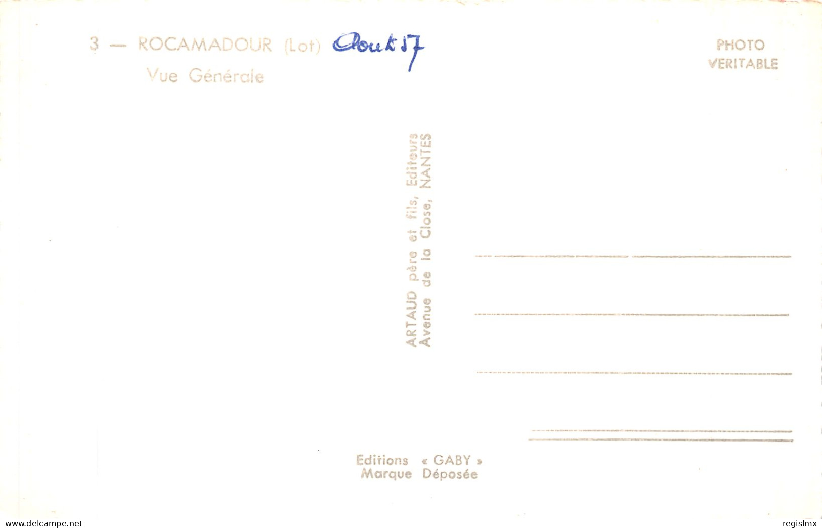 46-ROCAMADOUR-N°T1060-A/0265 - Rocamadour