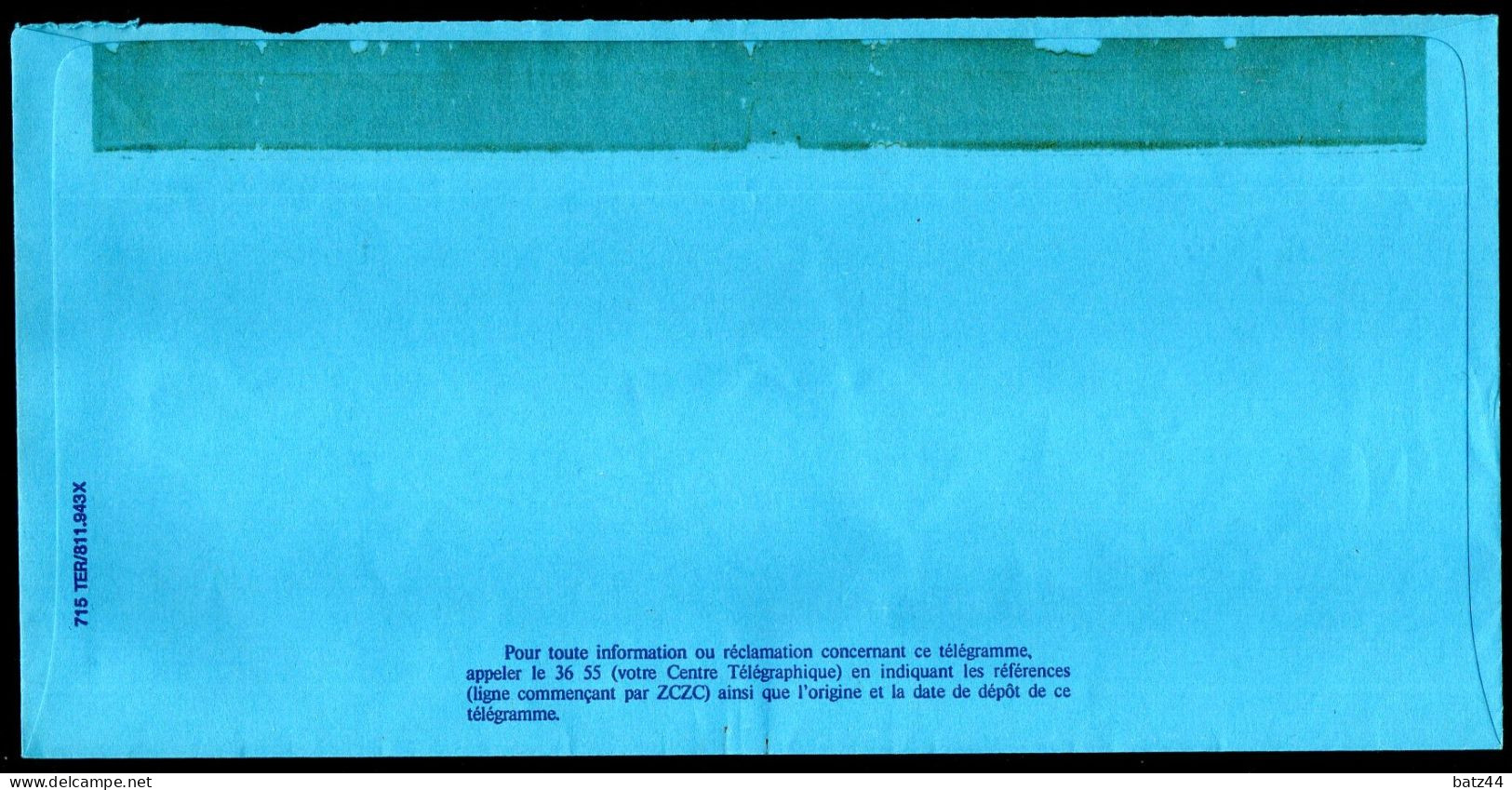 Telex Enveloppe Télégramme 04 07 1990 Orléans 45 Pour Lunery 18 Origine Du Télégramme Champagne-au-Mont-d'Or 69 - Lettres & Documents