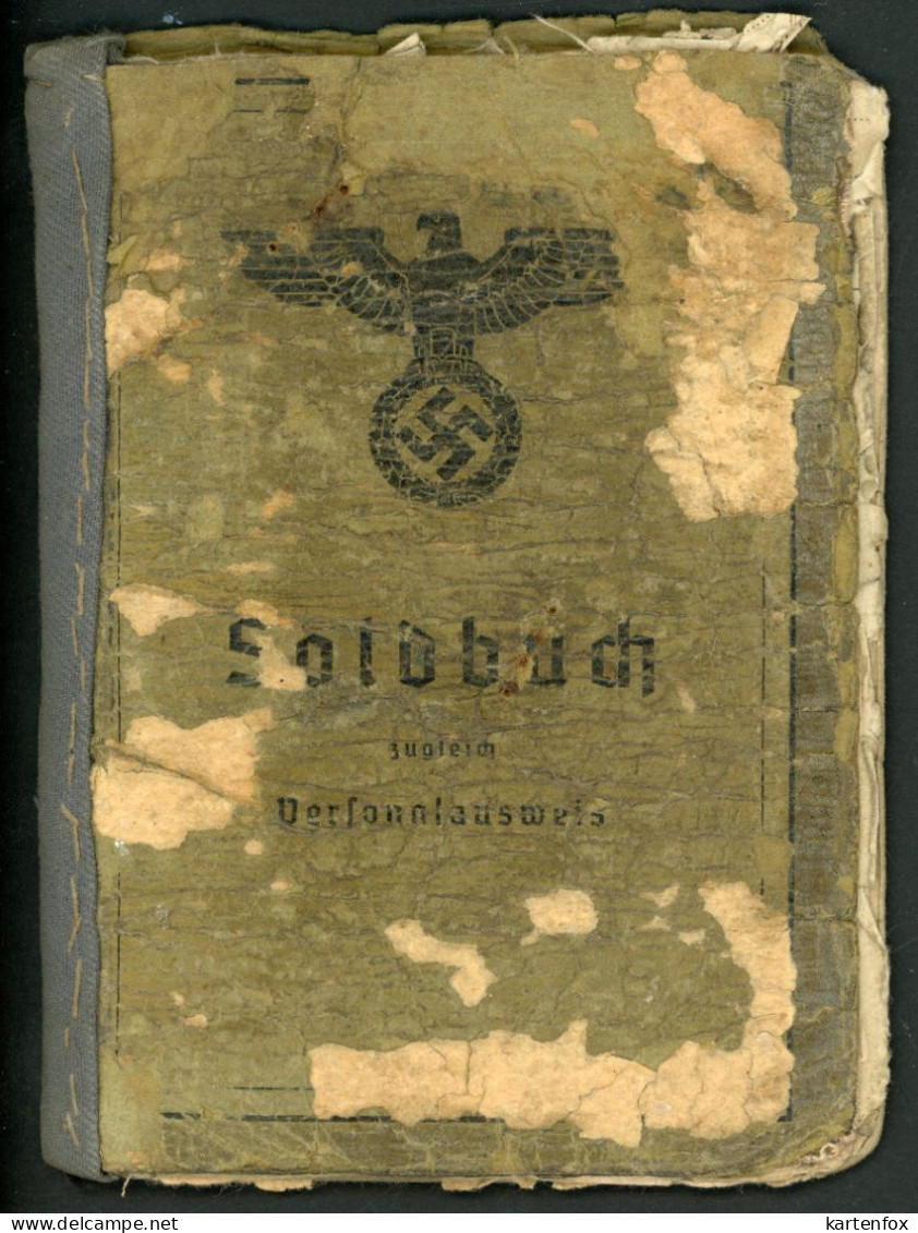 German-Soldbuch, 2.WK,Weltkrieg,WW2,24.10.1939,St.pölten,Österreich,Brillenträger,schlechter Zustand - 1939-45