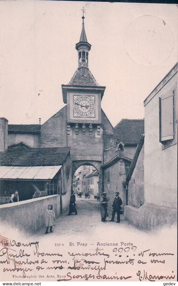 St Prex VD, Ancienne Porte, Rue Animée (155b) - Saint-Prex