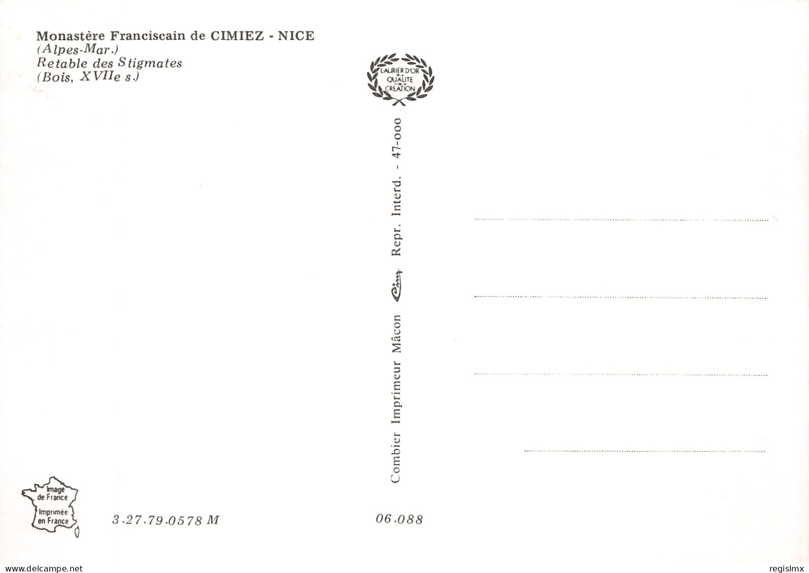 06-NICE LE MONASTERE DE CIMIEZ-N°T1061-C/0201 - Sonstige & Ohne Zuordnung