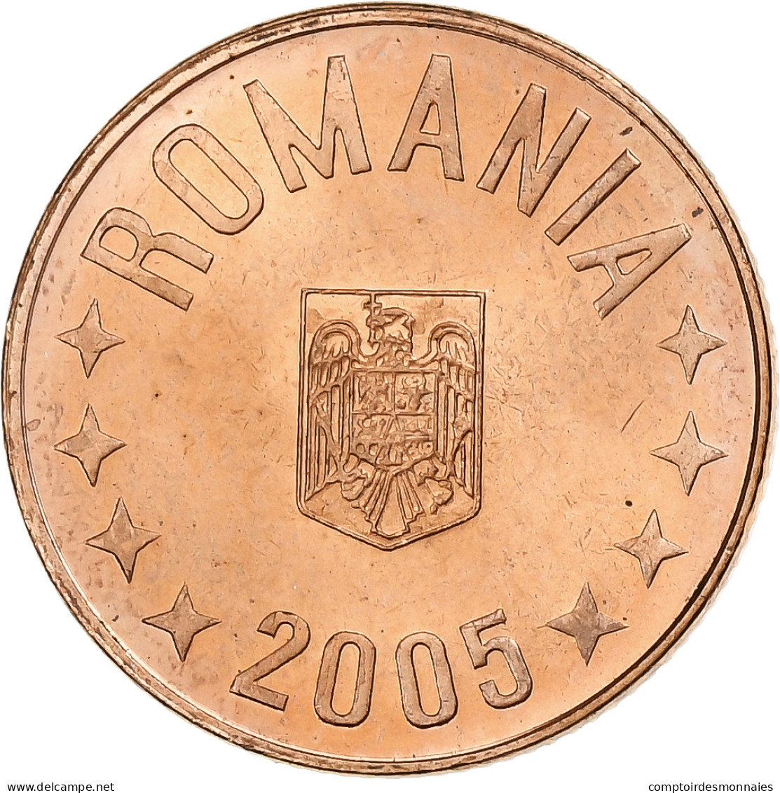 Roumanie, 5 Bani, 2005, Acier Plaqué Cuivre, SUP, KM:190 - Rumänien