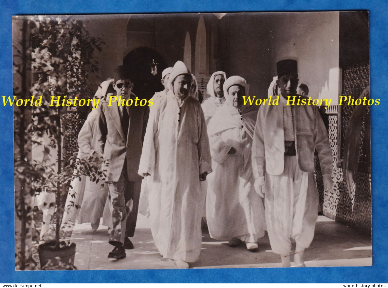 Photo Ancienne - Mosquée De PARIS - Prince Moulay Hassan , Sa Majesté Le Sultan & Si Kaddour Benghabrit - Maroc Algérie - Afrika