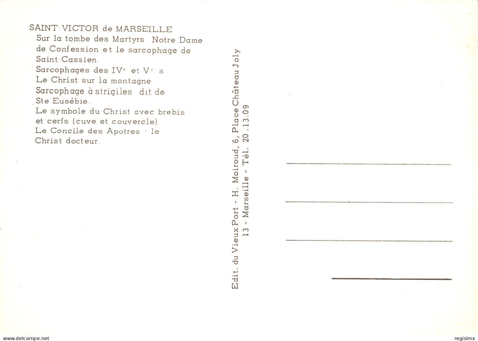 13-MARSEILLE ABBAYE SAINT VICTOR-N°T1061-E/0209 - Zonder Classificatie