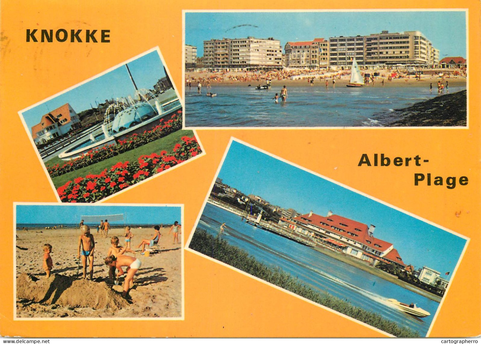 Navigation Sailing Vessels & Boats Themed Postcard Knokke Albert Plage Fountain - Sailing Vessels
