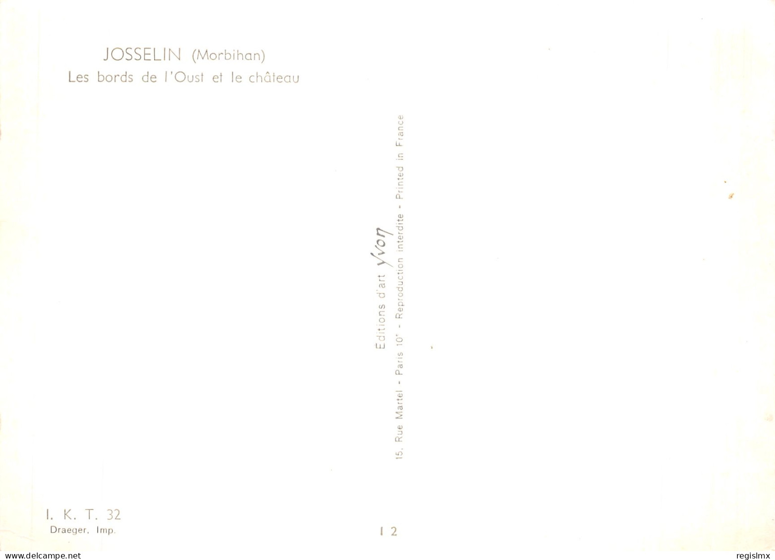 56-JOSSELIN LE CHATEAU-N°T1062-B/0289 - Josselin