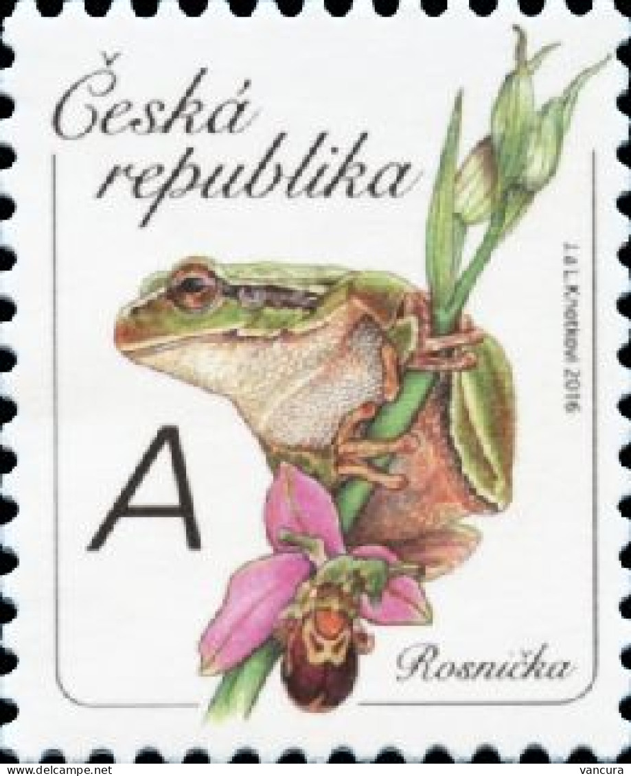 ** 902 Czech Republic Tree Frog 2016 Bee Orchid - Unused Stamps