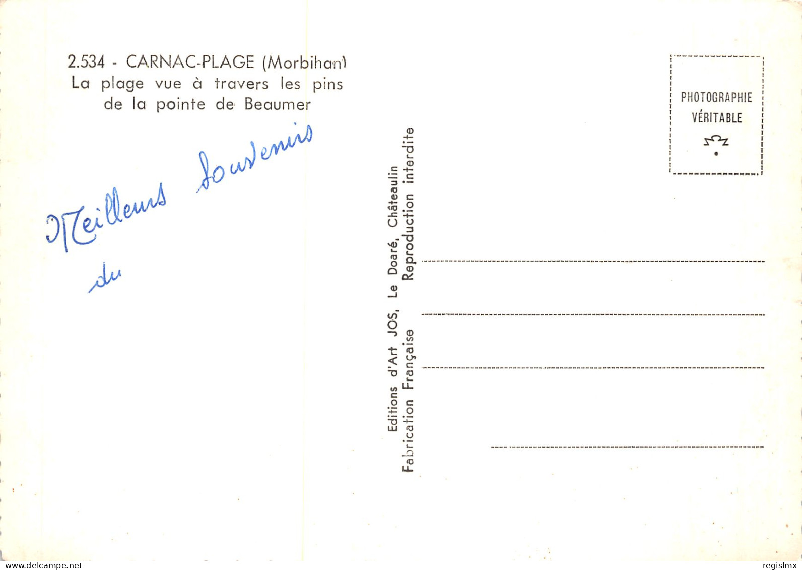 56-CARNAC PLAGE-N°T1062-B/0079 - Carnac