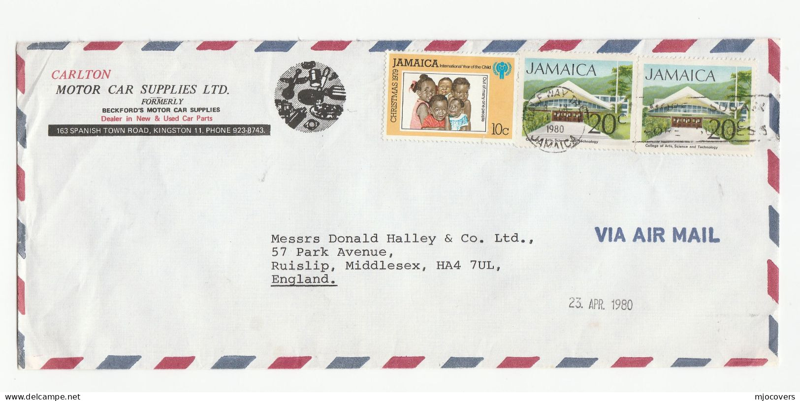5 JAMAICA Air Mail COVERS Illus ADVERT CAR  Multi Stamps RELIGION TREE BIRD SCOUTS ARCHAEOLOGY Cover - Jamaica (1962-...)