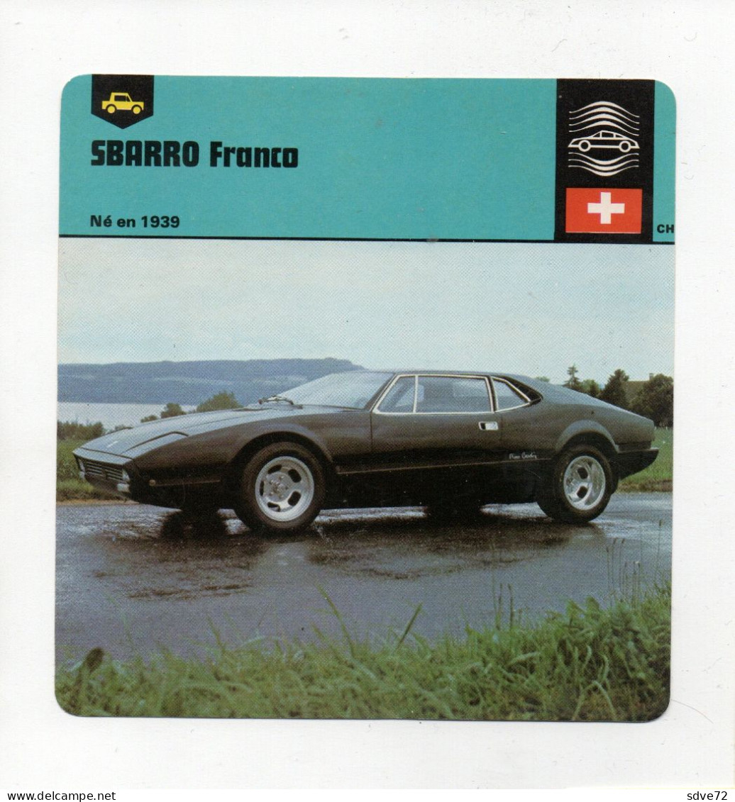 FICHE AUTOMOBILE -  SBARRO FRANCO - Voitures