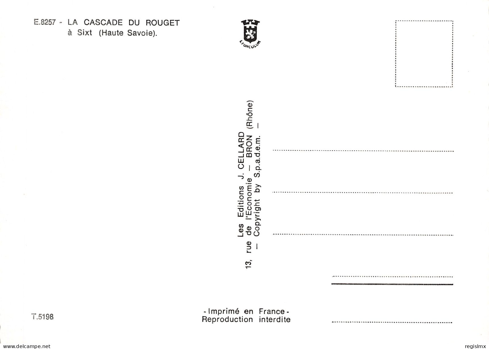 74-SIXT LA CASCADE DU ROUGET -N°T1062-A/0063 - Sixt-Fer-à-Cheval