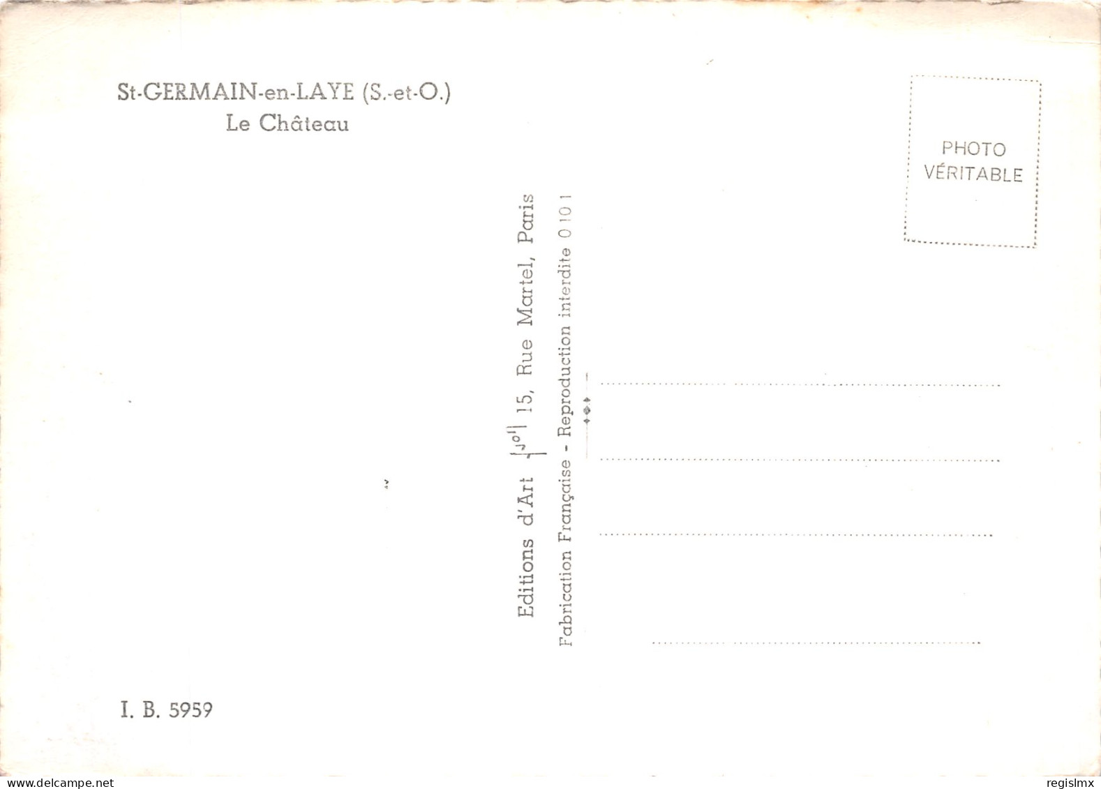 78-SAINT GERMAIN EN LAYE LE CHATEAU-N°T1062-E/0289 - St. Germain En Laye