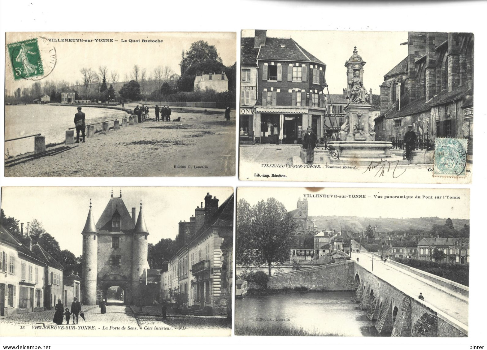VILLENEUVE SUR YONNE - Lot De 4 Cartes Postales - Villeneuve-sur-Yonne